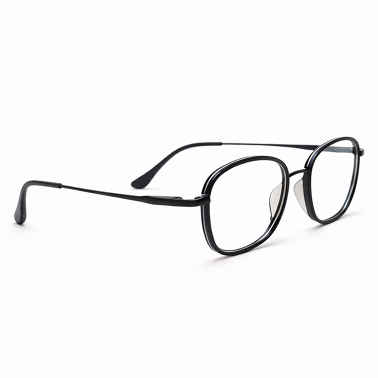 Classic Black Rounded Square Frame Eyeglasses - Versatile Everyday Design-zoom-3