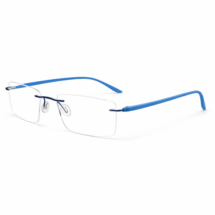 BD Sleek Rimless Eyeglasses - Rectangular Frame