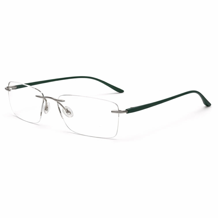Minimalist Rimless Eyeglasses - Lightweight Titanium Frame-zoom-2