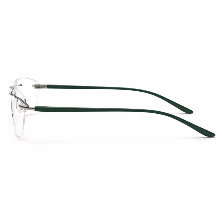 Minimalist Rimless Eyeglasses - Lightweight Titanium Frame-4