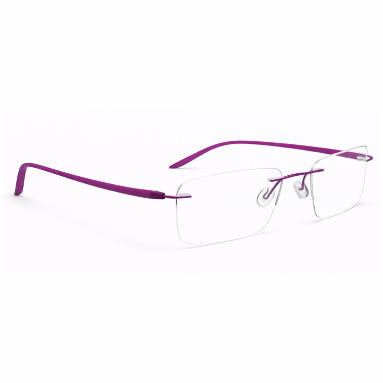 Elegant Purple Temple Rimless Eyeglasses - Refined Lightweight Frame-3