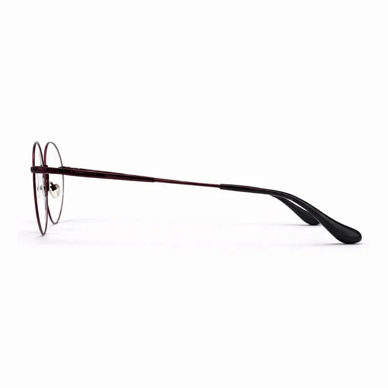 Round Prescription Eyeglasses - Brown-zoom-