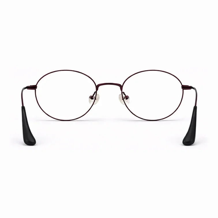 Round Prescription Eyeglasses - Brown-zoom-