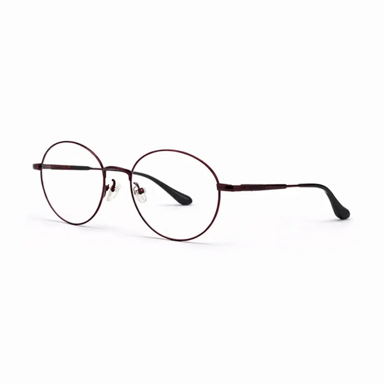 Round Prescription Eyeglasses - Brown-2
