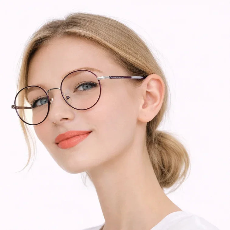 Round Prescription Eyeglasses - Black-zoom-4