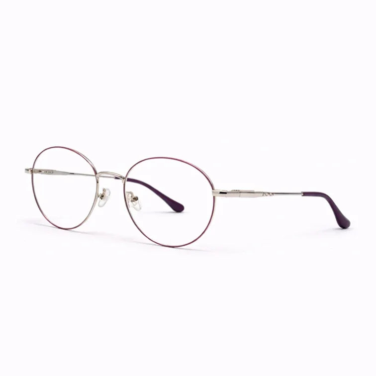 Round Prescription Eyeglasses - Brown Gold-zoom-