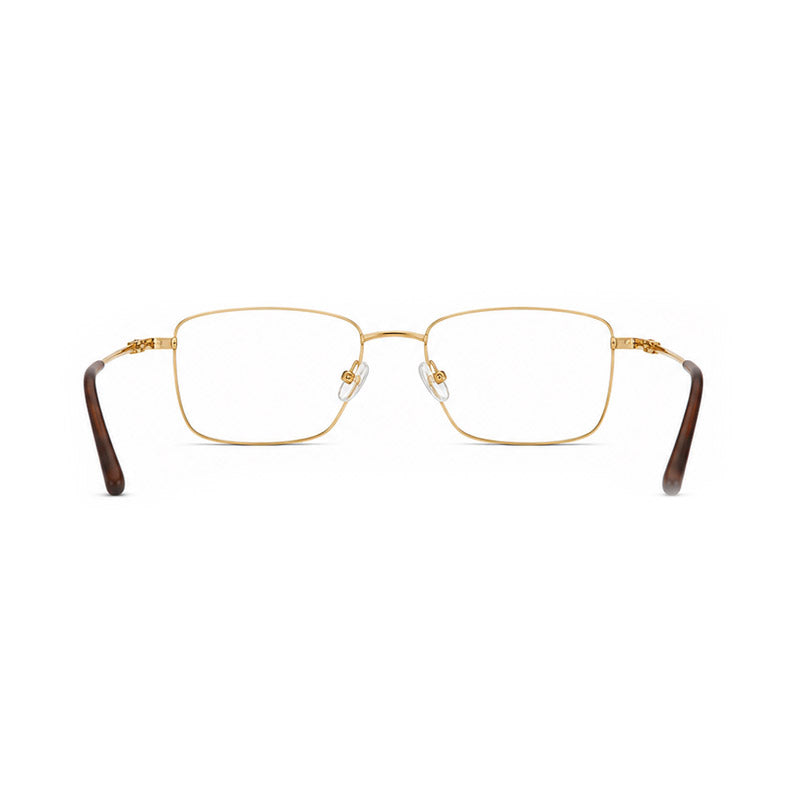 Signature Optical Frame - Gold Metal Square Eyeglasses-zoom-