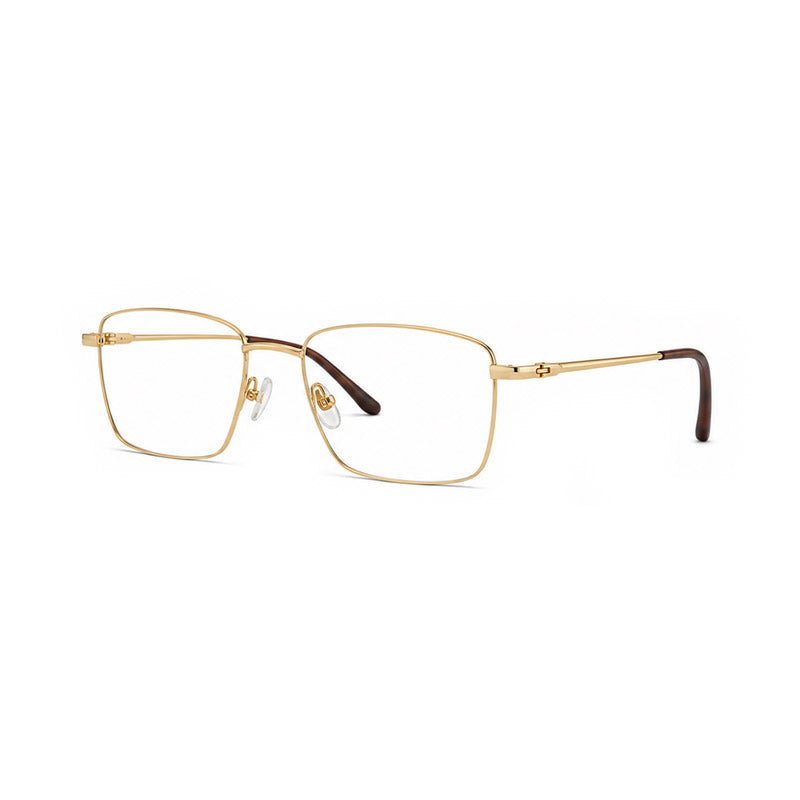 Signature Optical Frame - Gold Metal Square Eyeglasses-zoom-