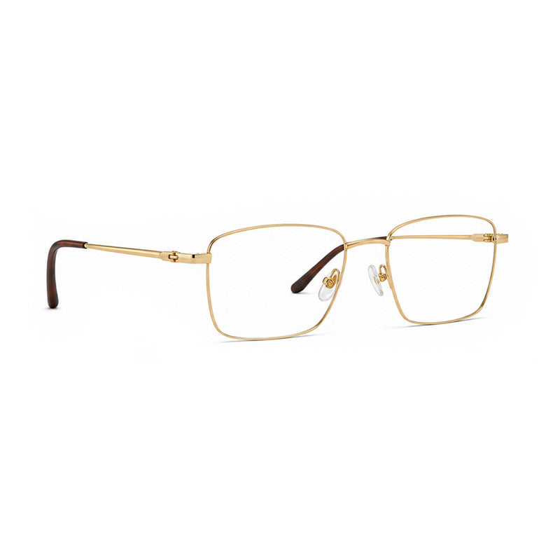 Signature Optical Frame - Gold Metal Square Eyeglasses-zoom-2