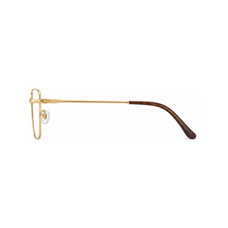 Signature Optical Frame - Gold Metal Square Eyeglasses-zoom-4