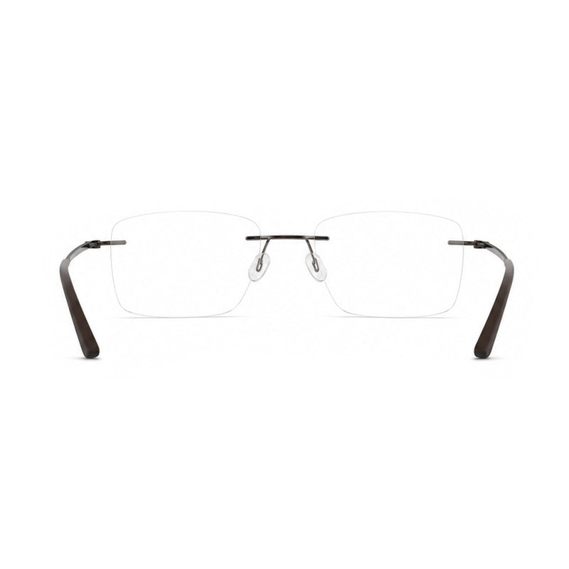 Sleek Black Temple Rimless Eyeglasses - Timeless Lightweight Frame-zoom-