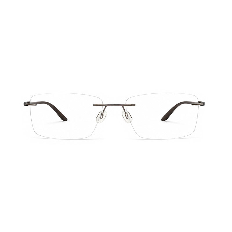 Sleek Black Temple Rimless Eyeglasses - Timeless Lightweight Frame-1