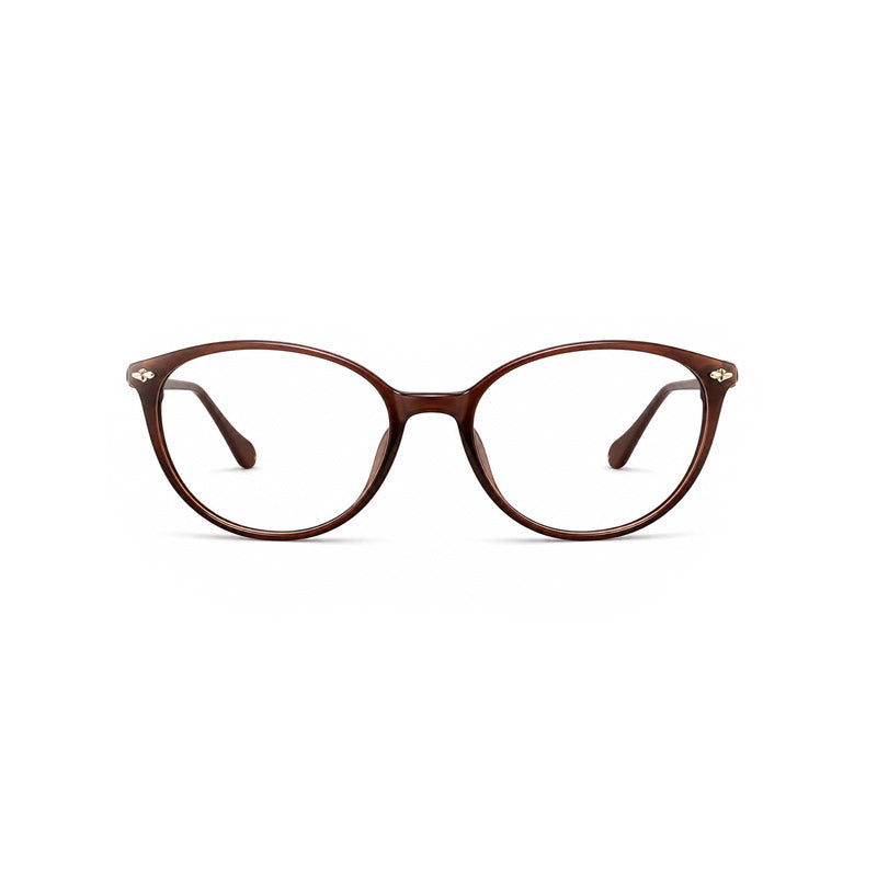 Sophisticated Round Frames in Warm Burgundy - Lightweight Acetate Eyeglasses