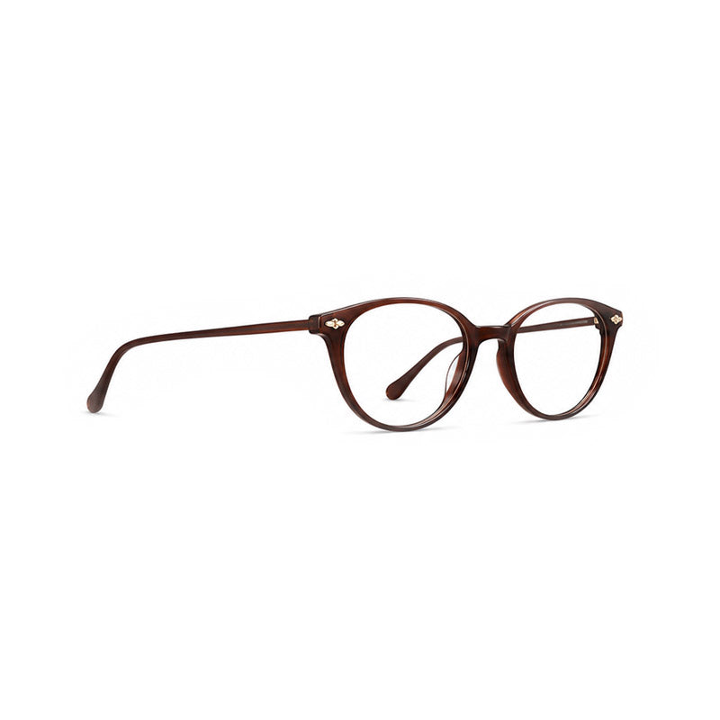 Sophisticated Round Frames in Warm Burgundy - Lightweight Acetate Eyeglasses