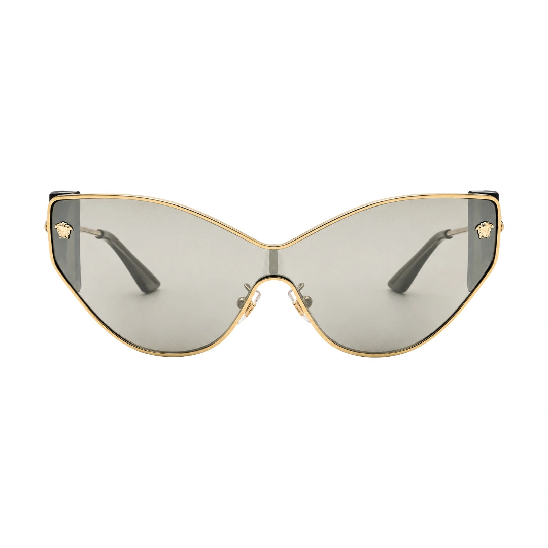 Versace VE2239 | Cat-Eye Shield Sunglasses with Gold-Tone Frame