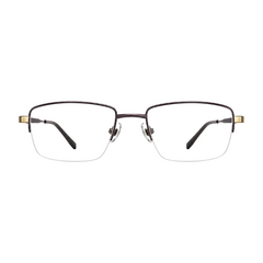 ZM 7517 Gold Brown zoe miller luxury collection eyeglasses in gold, front view