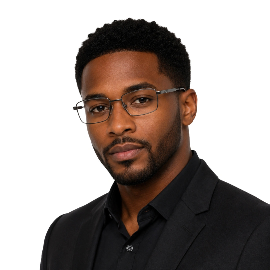Zoe Miller ZM 7518 | Classic Rectangular Metal Prescription Eyeglasses-7