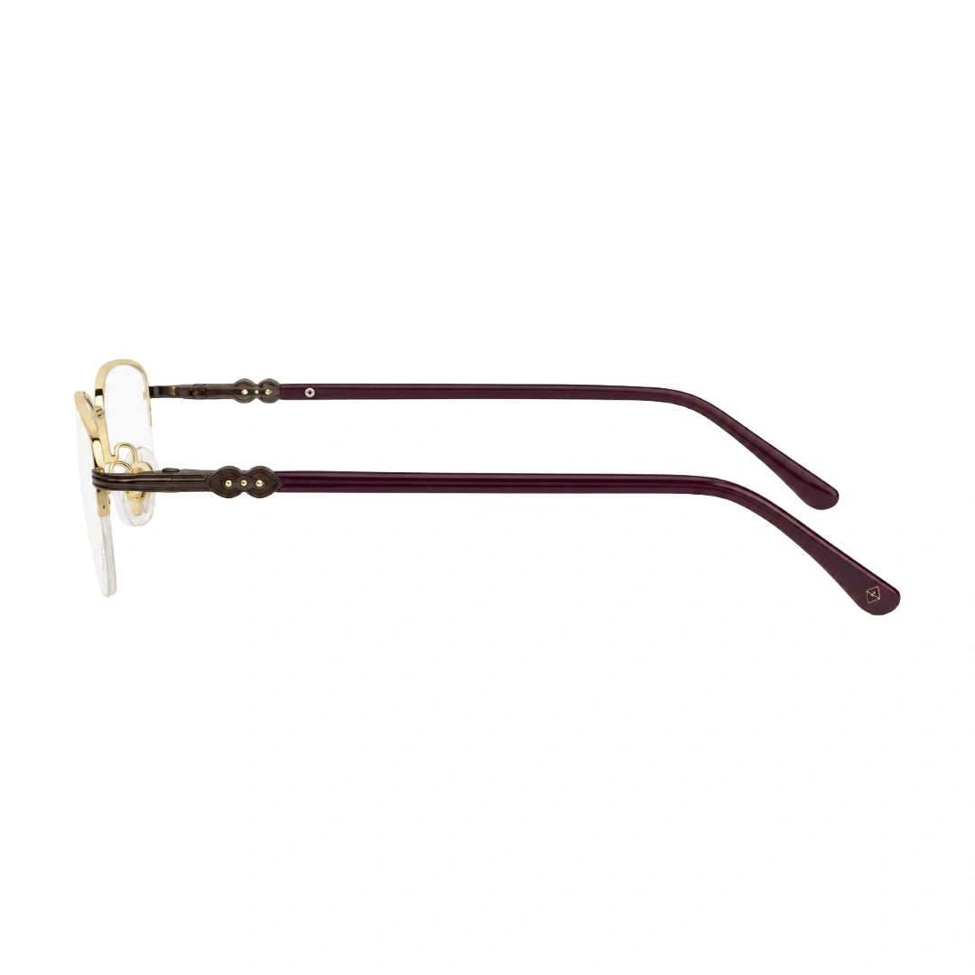 Zoe Miller ZM 7521 | Rounded Rectangle Half-Rim Prescription Eyeglasses-zoom-3