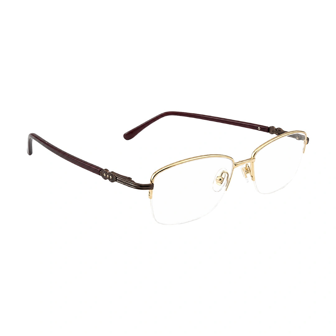 Zoe Miller ZM 7521 | Rounded Rectangle Half-Rim Prescription Eyeglasses-5