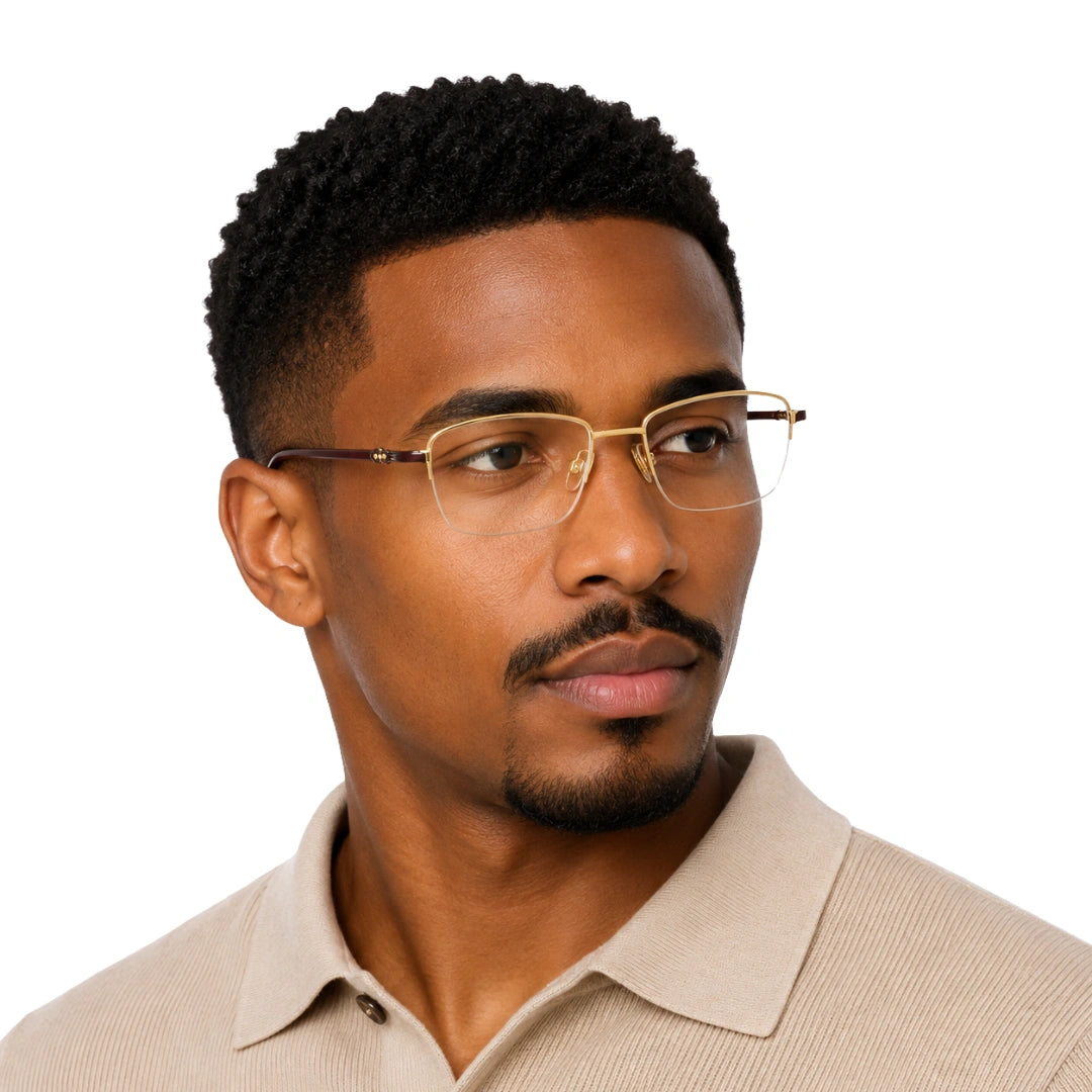 Zoe Miller ZM 7521 | Rounded Rectangle Half-Rim Prescription Eyeglasses-zoom-7