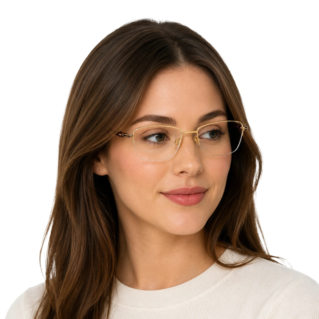 Zoe Miller ZM 7521 | Rounded Rectangle Half-Rim Prescription Eyeglasses-8