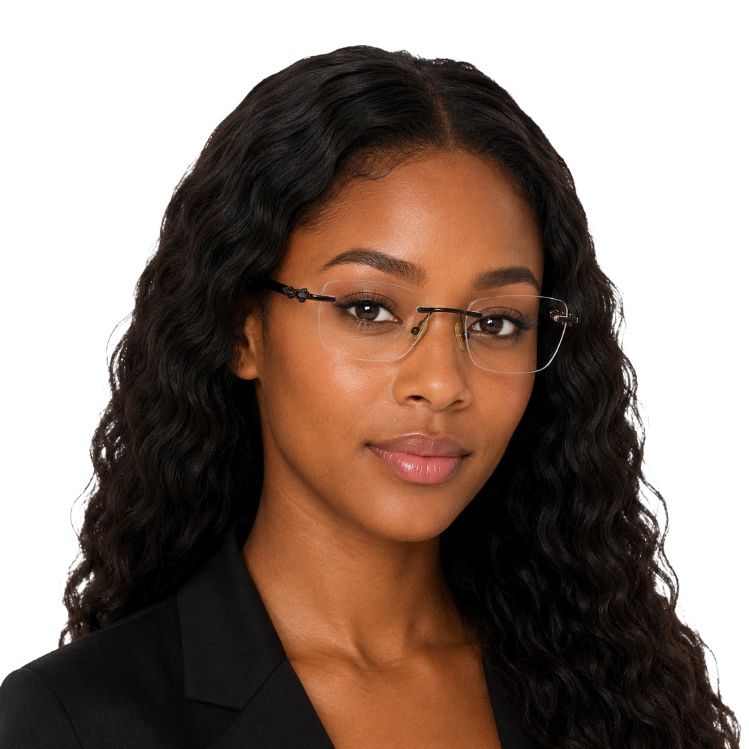 Zoe Miller ZM 7522 | Executive Rimless Prescription Frame-8