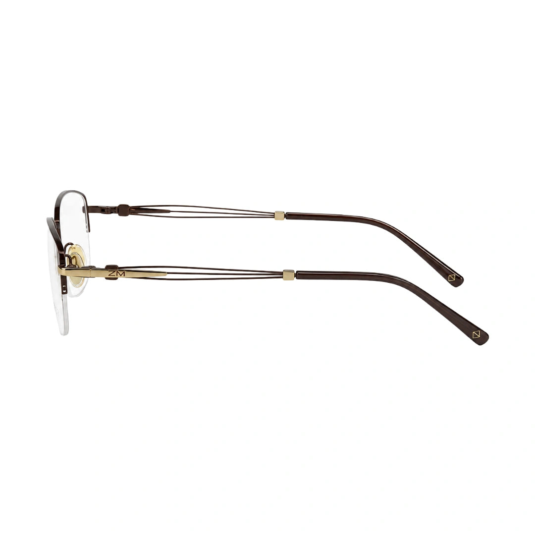 Zoe Miller ZM7535 | Architectural Half-Rim Prescription Eyeglasses-12