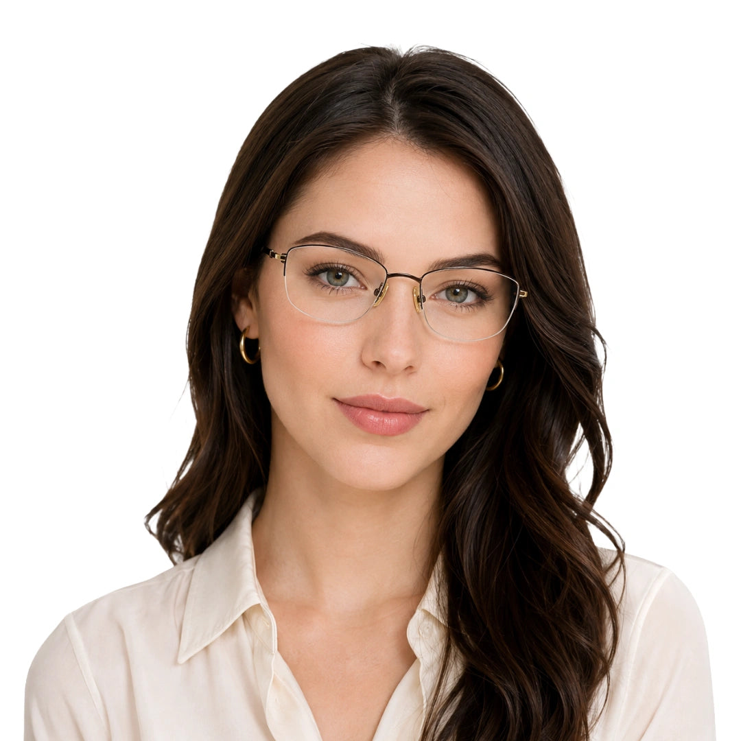 Zoe Miller ZM7535 | Architectural Half-Rim Prescription Eyeglasses-15