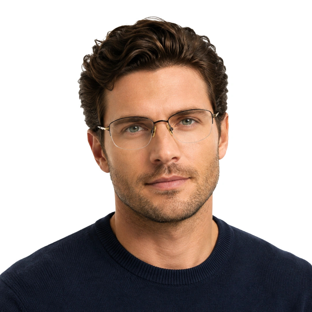 Zoe Miller ZM7535 | Architectural Half-Rim Prescription Eyeglasses-16