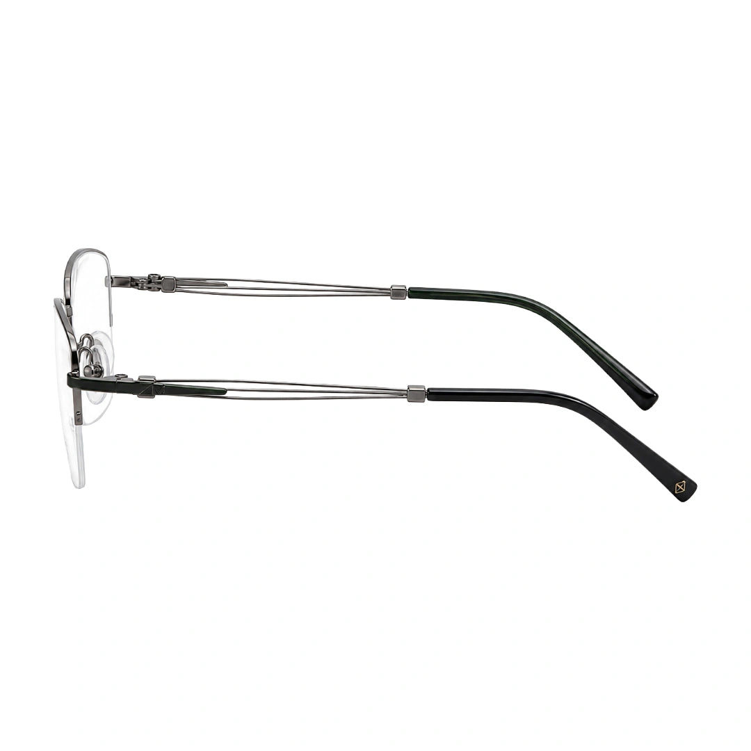 Zoe Miller ZM7535 | Architectural Half-Rim Prescription Eyeglasses-zoom-3