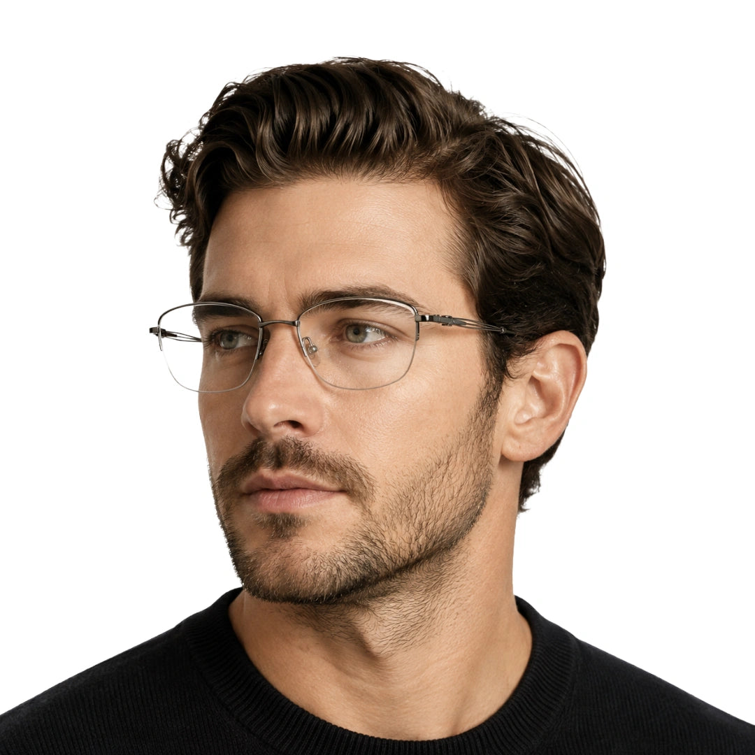 Zoe Miller ZM7535 | Architectural Half-Rim Prescription Eyeglasses-7