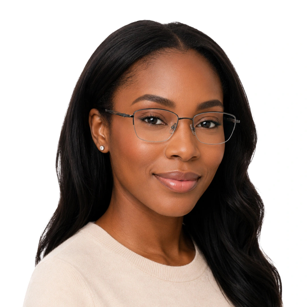 Zoe Miller ZM7535 | Architectural Half-Rim Prescription Eyeglasses-zoom-8