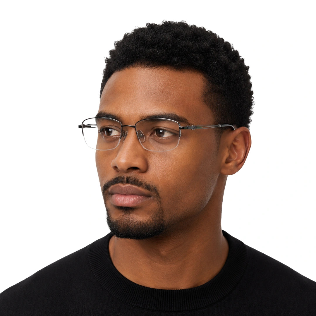 Zoe Miller ZM7535 | Architectural Half-Rim Prescription Eyeglasses-zoom-9