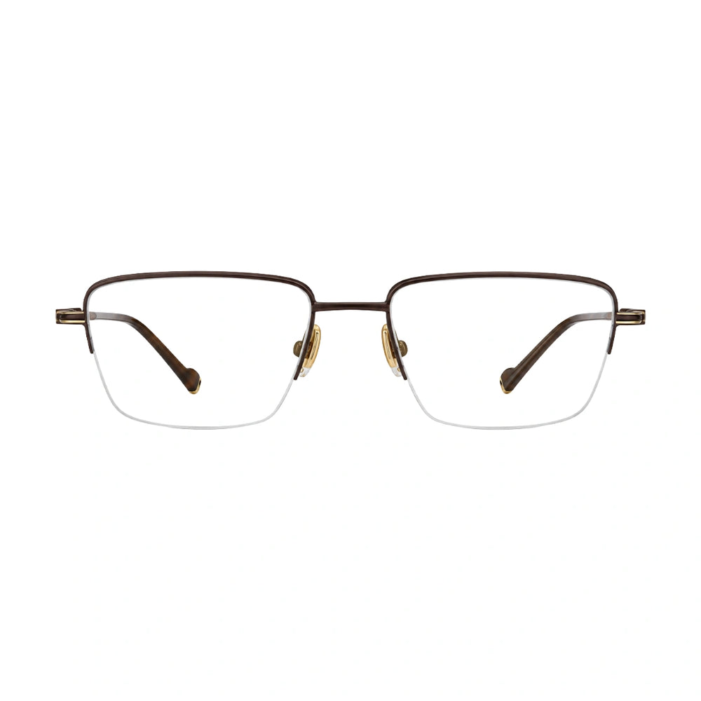 Zoe Miller ZM7537 – Half-Rim Rectangular Metal Eyeglasses | Premium Frame for Men & Women