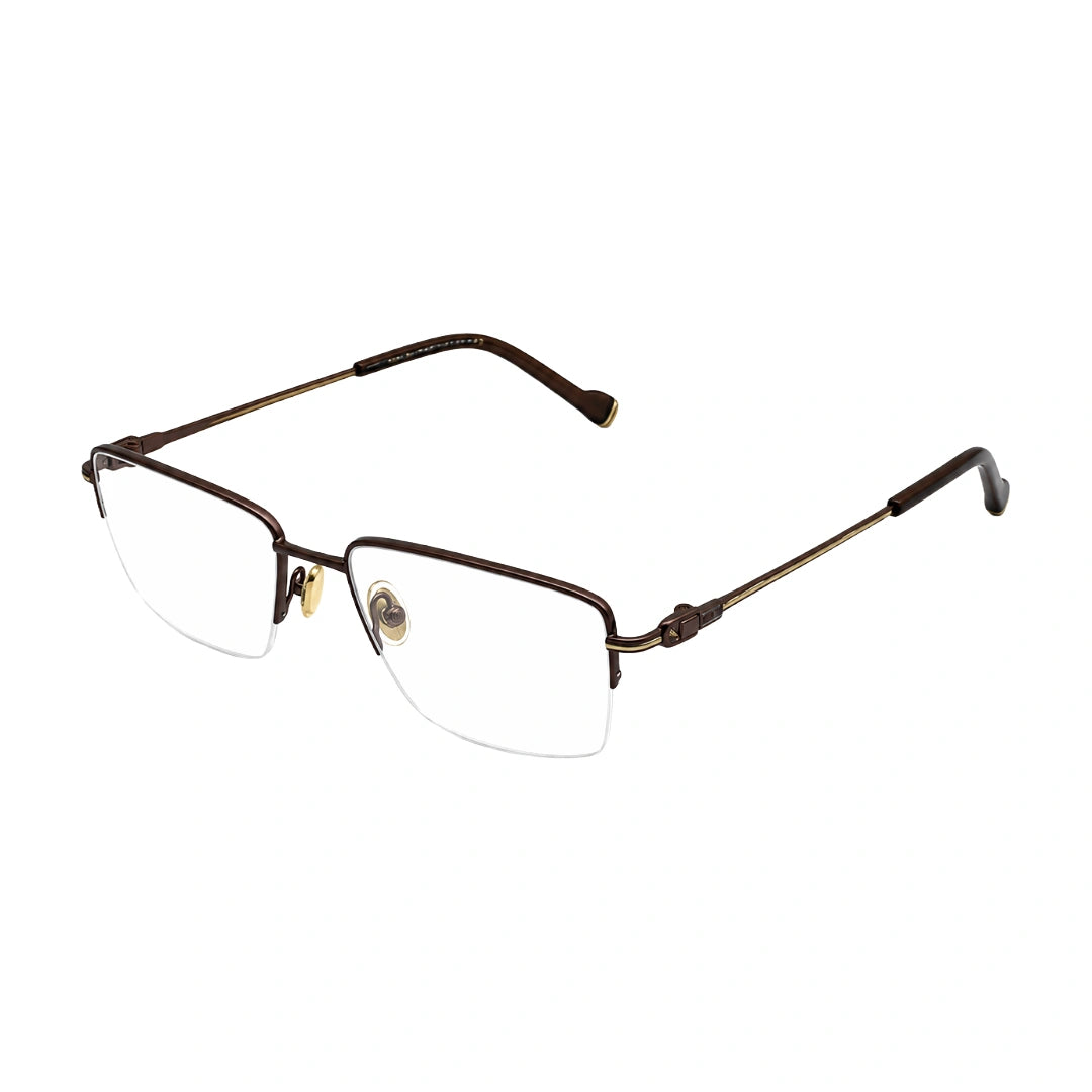 Zoe Miller ZM7537 – Half-Rim Rectangular Metal Eyeglasses | Premium Frame for Men & Women-2
