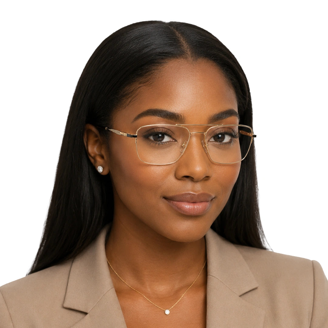 Zoe Miller ELT-9158 | Modern Half-Rim Double Bridge Eyeglasses-zoom-8