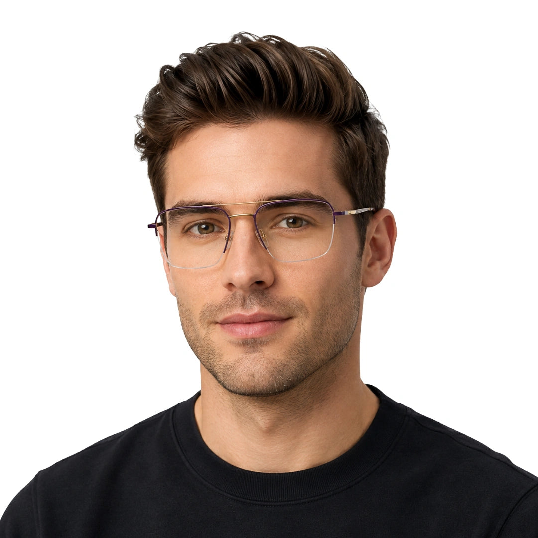 Zoe Miller ELT-9158 | Modern Half-Rim Double Bridge Eyeglasses-16