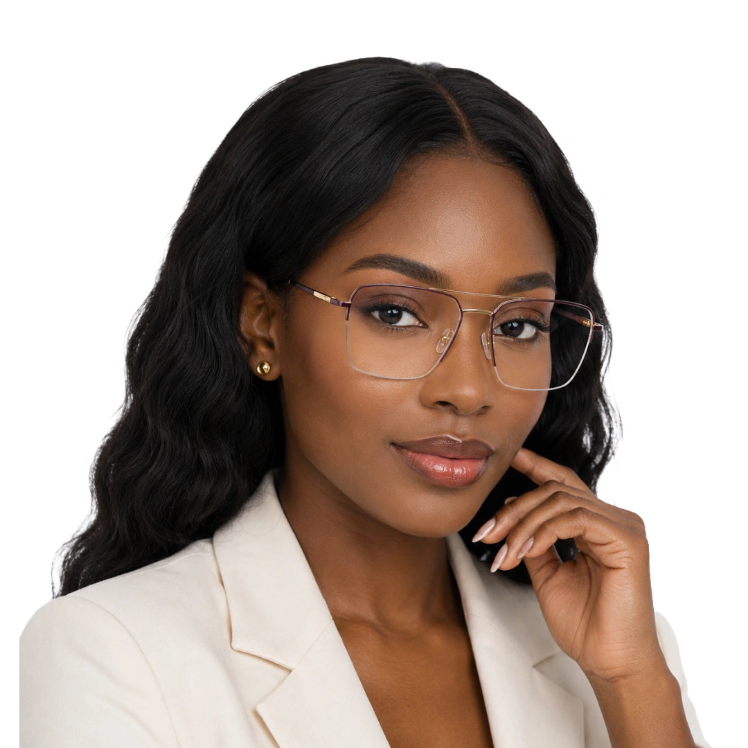 Zoe Miller ELT-9158 | Modern Half-Rim Double Bridge Eyeglasses-zoom-17