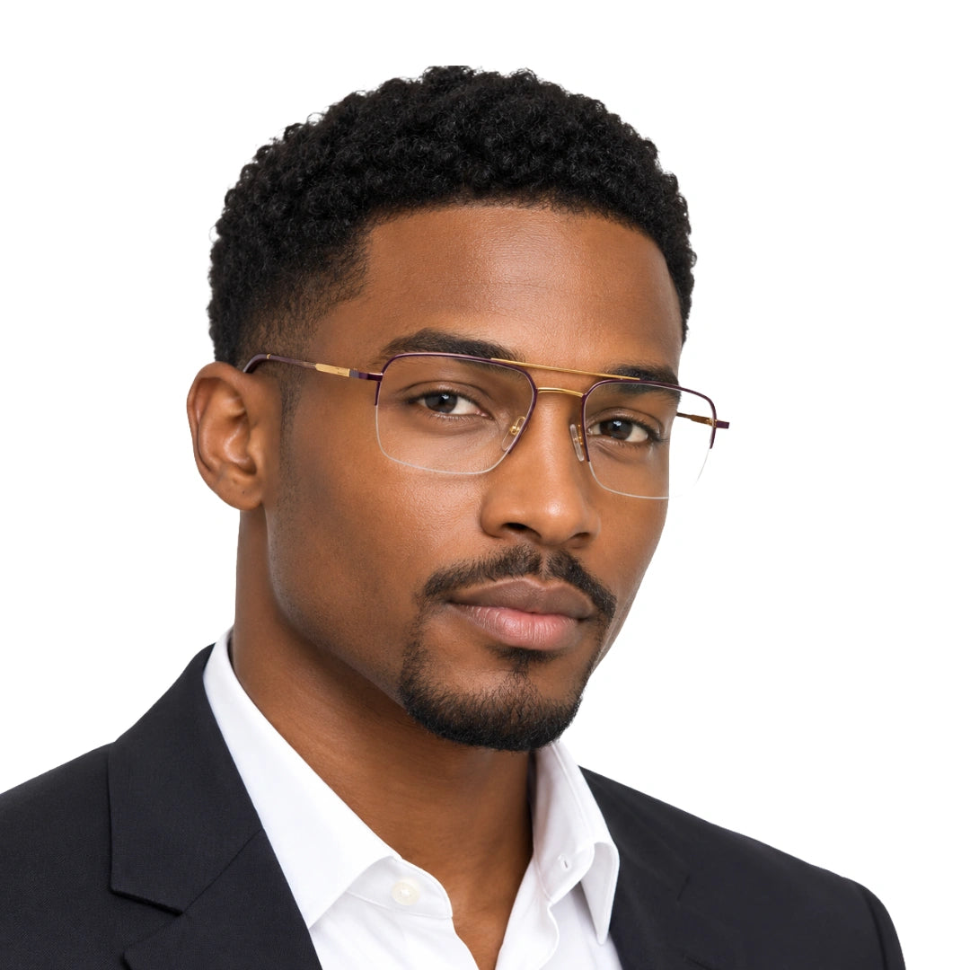 Zoe Miller ELT-9158 | Modern Half-Rim Double Bridge Eyeglasses-18