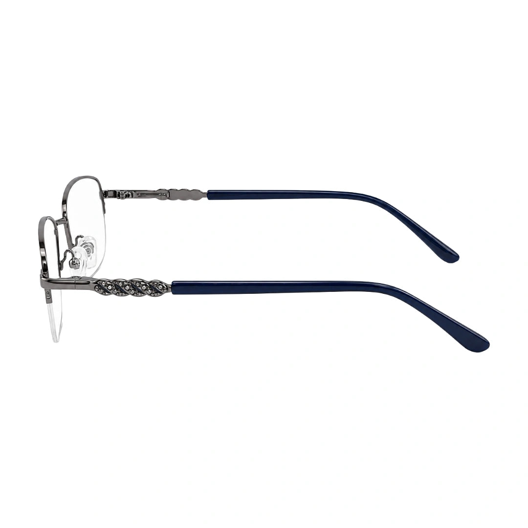 Zoe Miller ZMM 7528 | Crystal Temple Rectangular Optical Frame-3