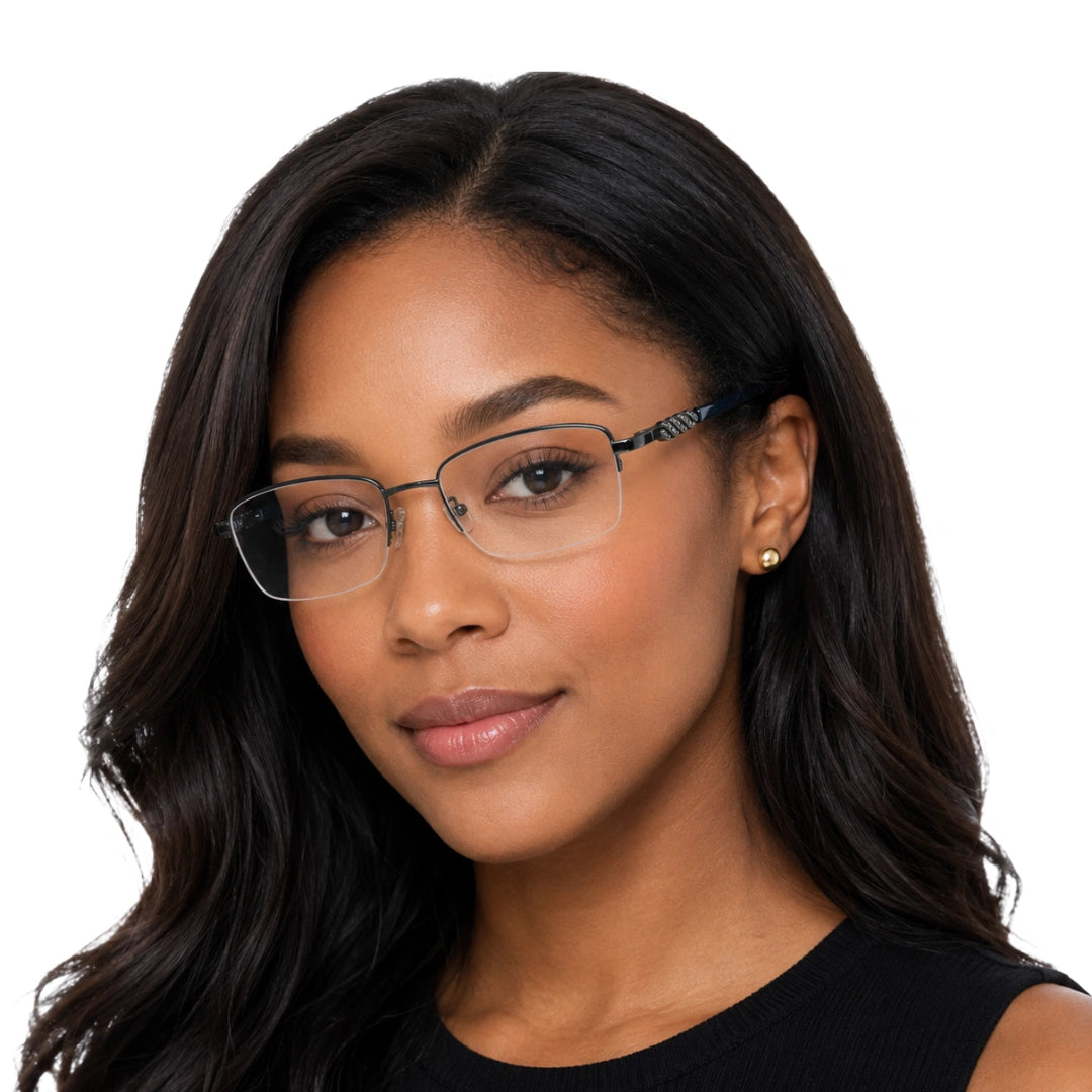 Zoe Miller ZMM 7528 | Crystal Temple Rectangular Optical Frame-6