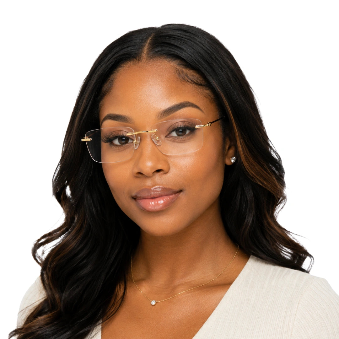 Zoe Miller ZMM7531 | Sleek Rimless Rectangular Eyeglasses-zoom-6