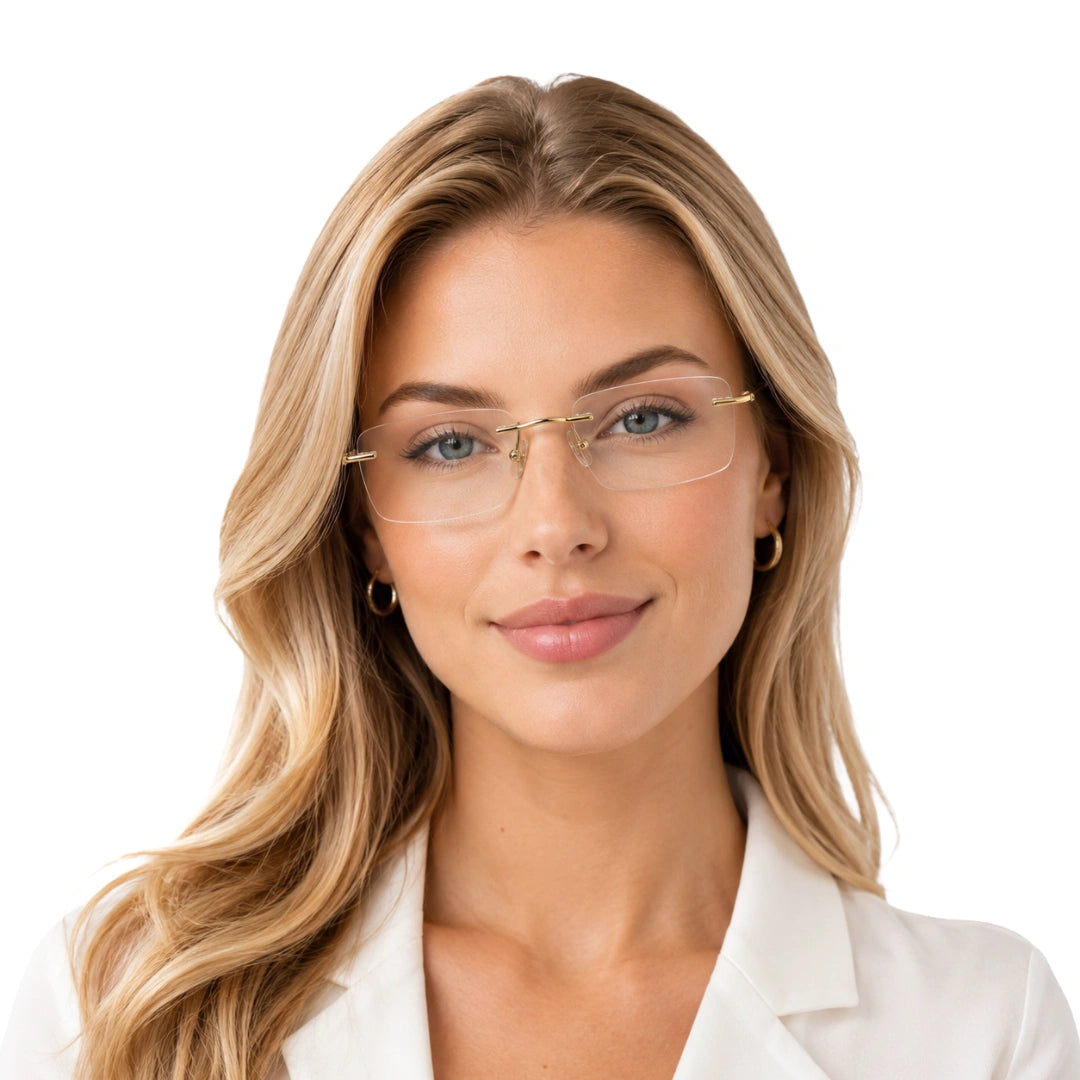 Zoe Miller ZMM7531 | Sleek Rimless Rectangular Eyeglasses-zoom-8