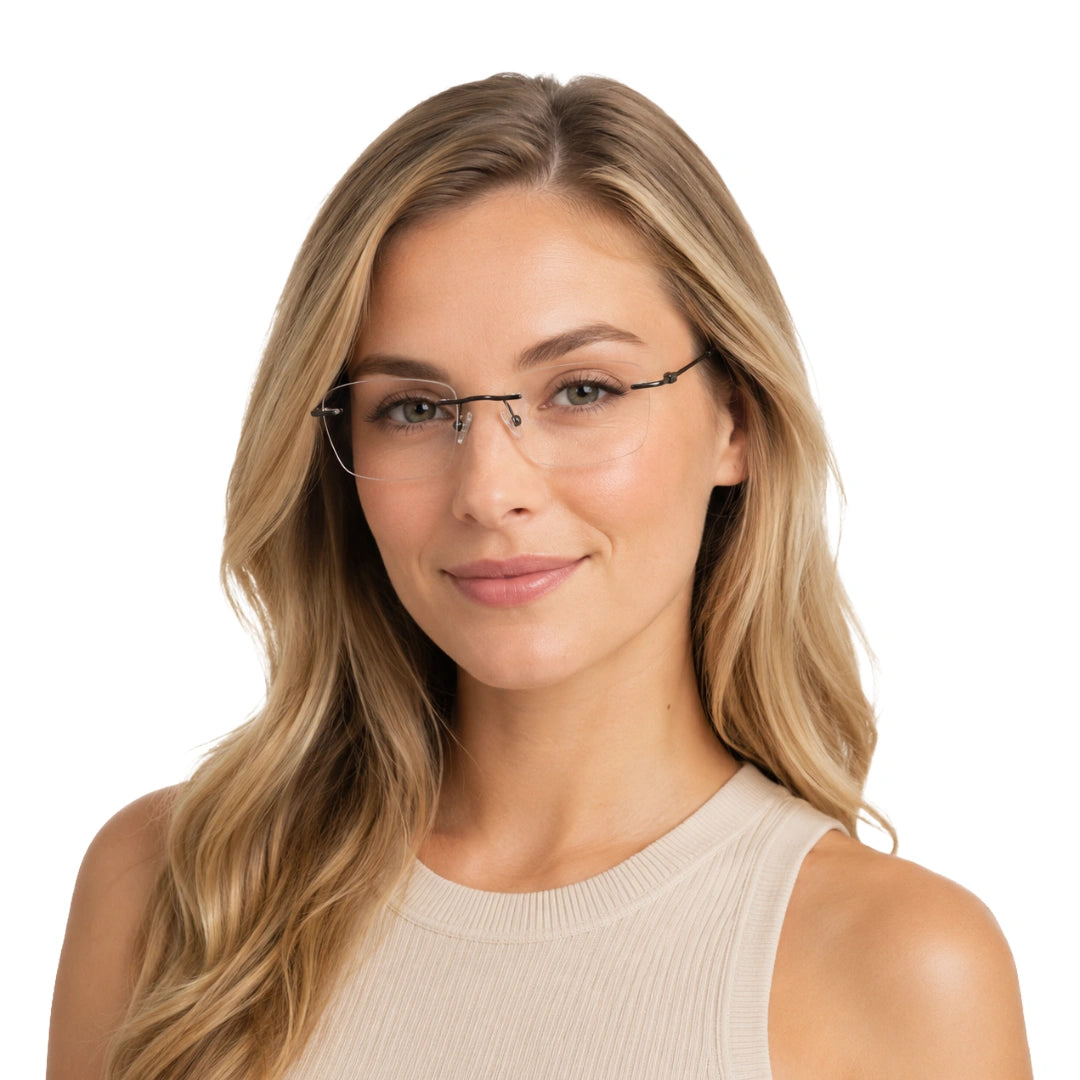 Zoe Miller ZMM7531 | Sleek Rimless Rectangular Eyeglasses-zoom-15