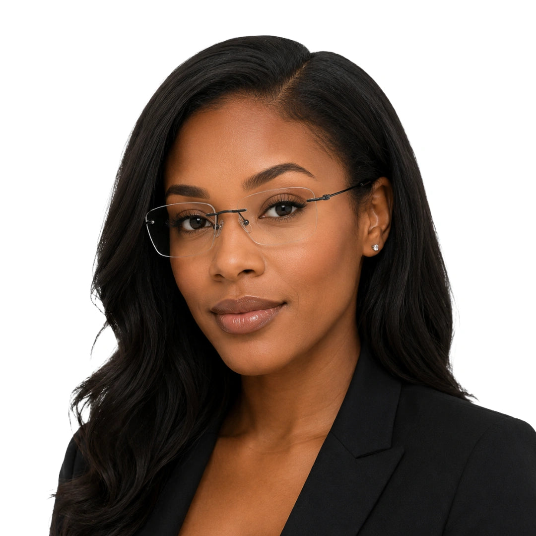 Zoe Miller ZMM7531 | Sleek Rimless Rectangular Eyeglasses-17