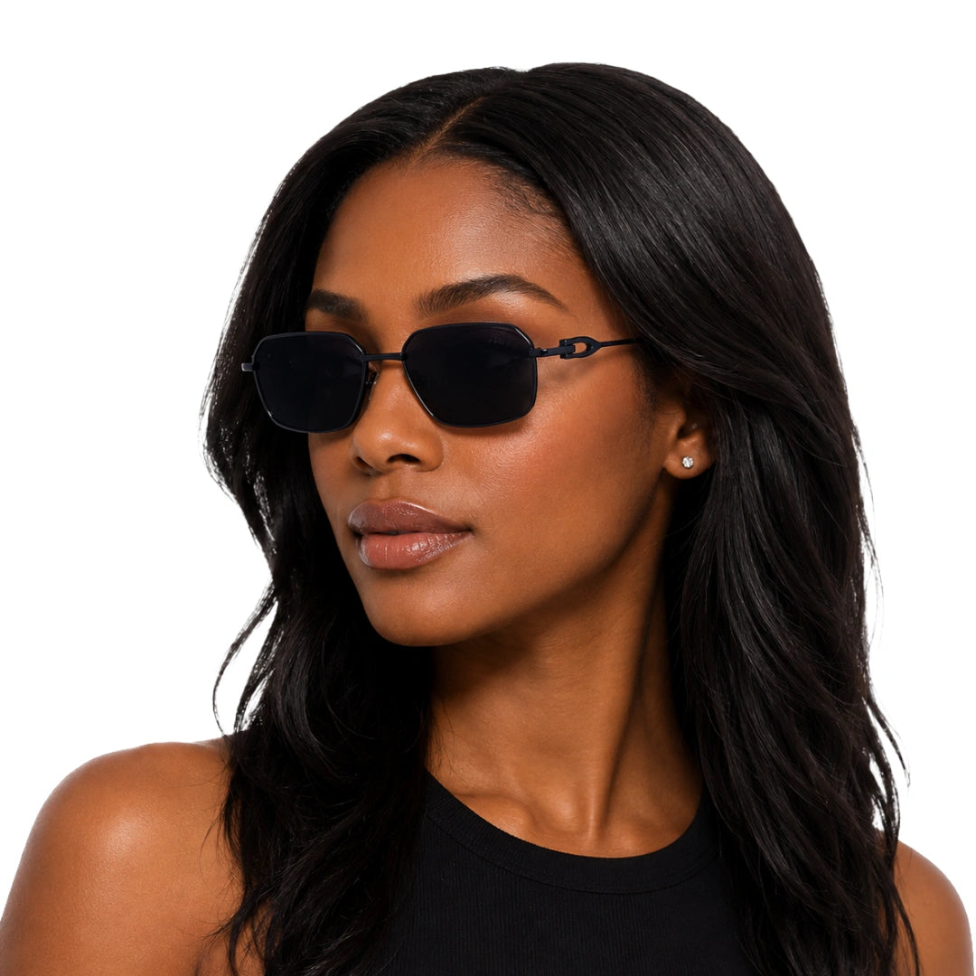 Zoe Miller ZMS-6014 | Geometric Rectangular Metal Sunglasses-35