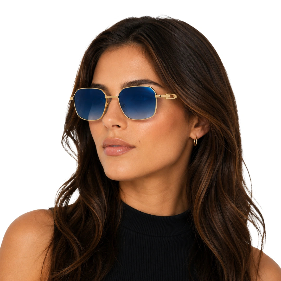 Zoe Miller ZMS-6014 | Geometric Rectangular Metal Sunglasses-zoom-15