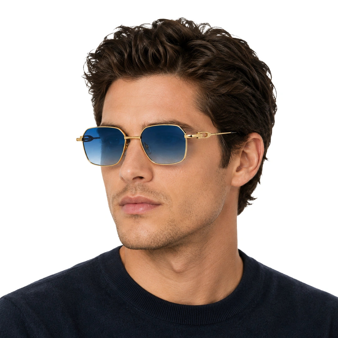 Zoe Miller ZMS-6014 | Geometric Rectangular Metal Sunglasses-16