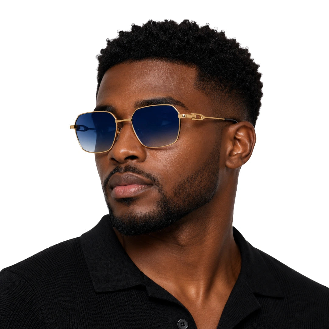 Zoe Miller ZMS-6014 | Geometric Rectangular Metal Sunglasses-18