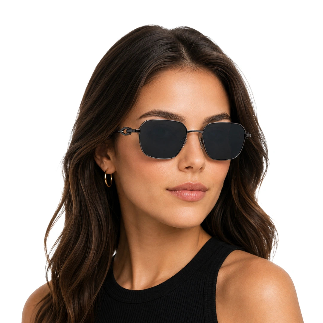 Zoe Miller ZMS-6014 | Geometric Rectangular Metal Sunglasses-25